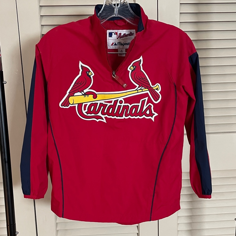 Majestic Red Cardinals Quarter-Zip Jacket